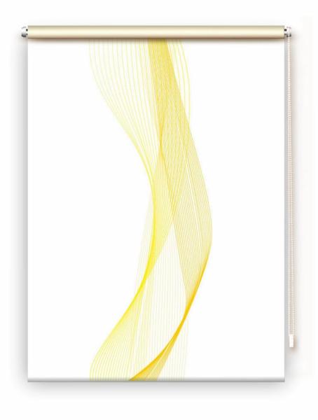 Rollo Stream two yellow, Rollo, Motivrollo, Rollo mit Druck, Fotorollo, bedrucktes Rollo, Fensterrollo,verdunkelndes Rollo, Sonnenschutz Rollo